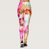 Hintergrund für Grunge-Farbpunkte Leggings (Rückseite)