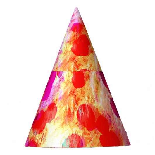 Hintergrund für Grunge-Farbpunkte Partyhütchen (Vorderseite)