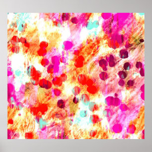 Hintergrund für Grunge-Farbpunkte Poster