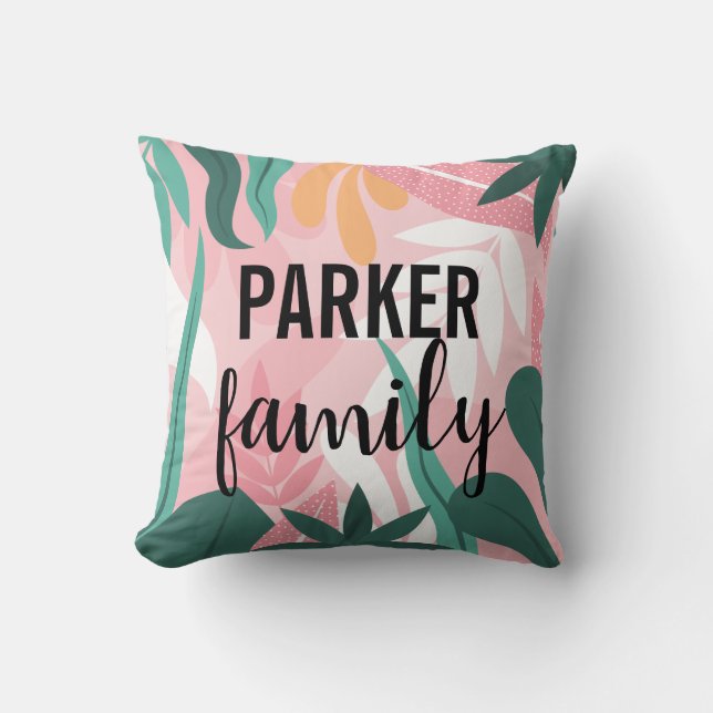 Hintergrund für handgezeichnete exotische Blätter Kissen (Vorderseite)