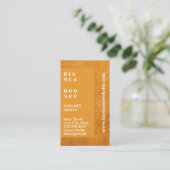 Hintergrund für hellbraunes Leder | Moderner Text Visitenkarte (Stehend Vorderseite)