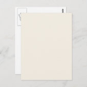 Hintergrund für helle Elfenbeinbeige mit solidem T Postkarte (Vorne/Hinten)