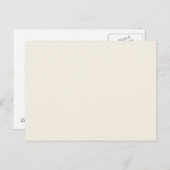 Hintergrund für helle Elfenbeinbeige mit solidem T Postkarte (Vorne/Hinten)