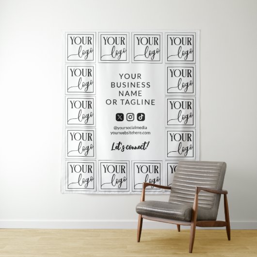 Hintergrund für Ihre Logos und Social Media Wandteppich (Beispiel)