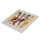 Hintergrund für illustrierte afrikanische Tänzer Fliese (Seite)