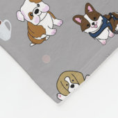 Hintergrund für illustrierte Hunde Fleecedecke (Ecke)