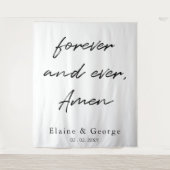 Hintergrund für immer und immer Hochzeitsstift Fot Wandteppich (Vorderseite)