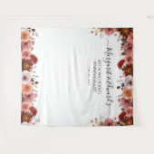 Hintergrund für jedes Ereignis - Blush und Burgund Wandteppich (Vorderseite (Horizontal))