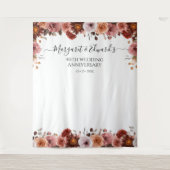 Hintergrund für jedes Ereignis - Blush und Burgund Wandteppich (Vorderseite)