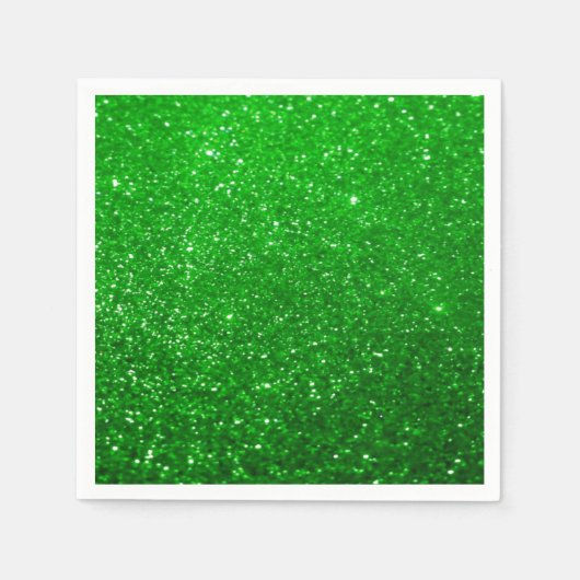 Hintergrund für kühne Glitzer - grün Serviette (Vorderseite)