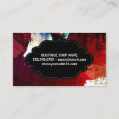 Hintergrund für künstlerische Pinselstriche Visitenkarte (Rückseite)