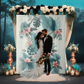 Hintergrund für leichte tropische Hochzeitsfeiern Wandteppich