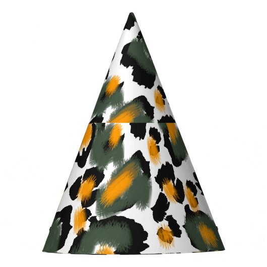 Hintergrund für Leopard-Tierdrucke Partyhütchen (Vorderseite)