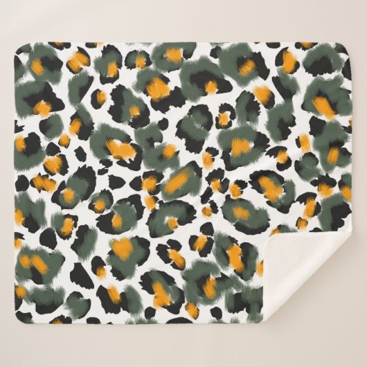 Hintergrund für Leopard-Tierdrucke Sherpadecke (Vorderseite (Horizontal))