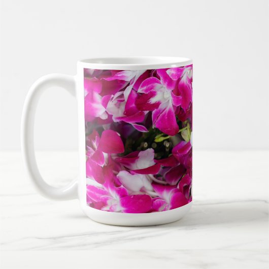 Hintergrund für lila orchid-Blume Kaffeetasse (Links)