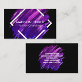 Hintergrund für lila Pinsel Visitenkarte (Vorne/Hinten)