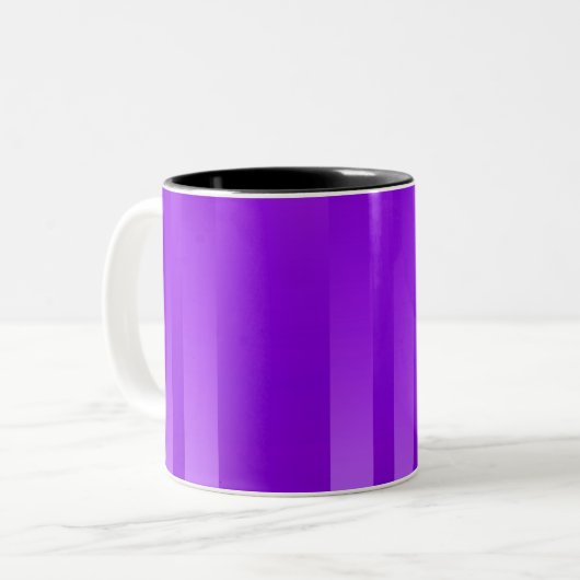 Hintergrund für lila Streifen Zweifarbige Tasse (Vorderseite Links)