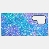 Hintergrund für lila und blaue Imitate Glitzer Samsung Galaxy Hülle (Rückseite (Horizontal))