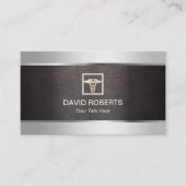 Hintergrund für medizinisches Metall und Leder Visitenkarte (Vorderseite)