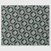 Hintergrund für mehrfarbige Sage-Grün-Logos Geschenkpapier (Flach)