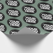 Hintergrund für mehrfarbige Sage-Grün-Logos Geschenkpapier (Ecke)