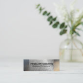 Hintergrund für metallisch gebürstetes Material Mini Visitenkarte (Stehend Vorderseite)