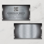 Hintergrund für metallisch gebürstetes Material |  Visitenkarte (Vorne/Hinten)