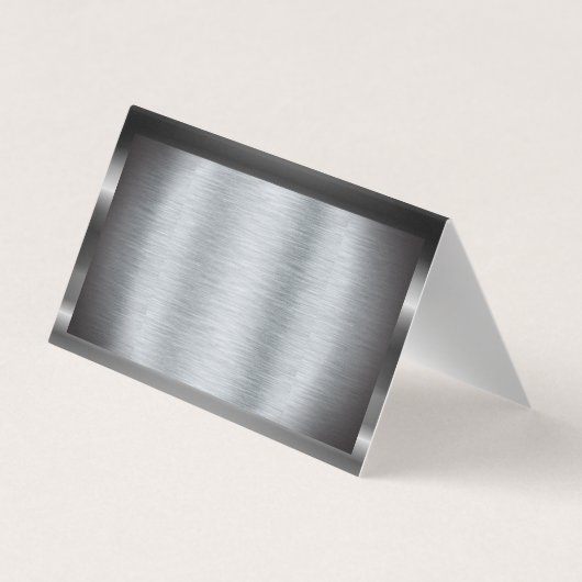 Hintergrund für metallisch gebürstetes Material | Visitenkarten (Rückseite)