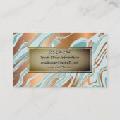 Hintergrund für metallische Flüssigkeiten Visitenkarte (Rückseite)