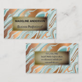 Hintergrund für metallische Flüssigkeiten Visitenkarte (Vorne/Hinten)