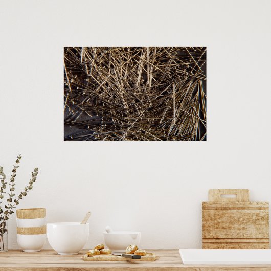 Hintergrund für metallisches Button Poster (Küche)