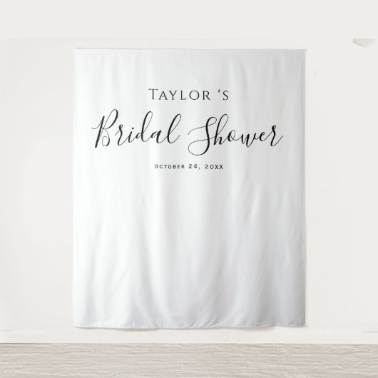 Hintergrund für Minimalistisches Brautparty Wandteppich (Vorderseite)