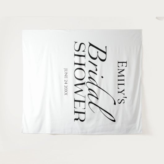 Hintergrund für Minimalistisches Schwarz/Weiß-Brau Wandteppich (Vorderseite (Horizontal))