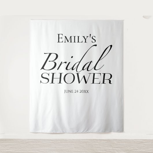 Hintergrund für Minimalistisches Schwarz/Weiß-Brau Wandteppich (Vorderseite)