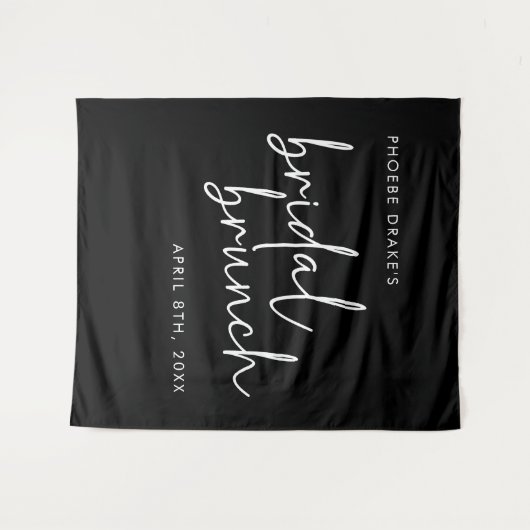 Hintergrund für Minimalistisches Schwarzes Skript Wandteppich (Vorderseite (Horizontal))