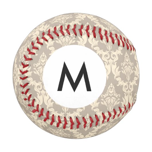 Hintergrund für Monogram-Damask Baseball (Vorderseite Links)