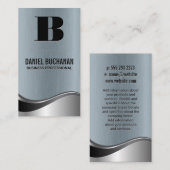 Hintergrund für Monogramm/Metallbürste Visitenkarte (Vorne/Hinten)