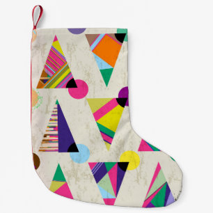 Hintergrund für nahtloses Dreieck, Hipster-Retter Kleiner Weihnachtsstrumpf