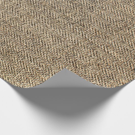 Hintergrund für natürliche Leinen, Bagger, Beige Geschenkpapier (Ecke)