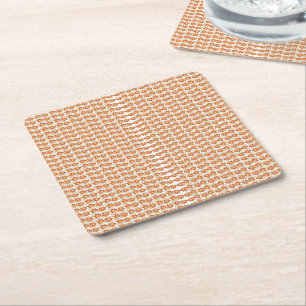 Hintergrund für Orange und Weiße Quadrate Rechteckiger Pappuntersetzer