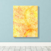 Hintergrund für Orange Wasserfarbe Leinwanddruck (Insitu (Holzboden))