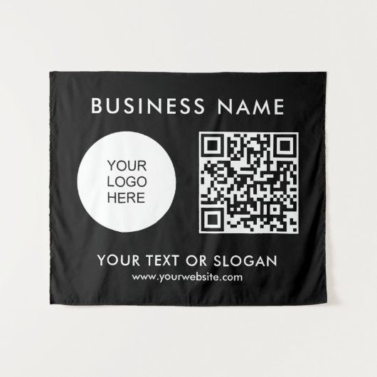 Hintergrund für Party-Event-Seminar Logo-QR-Code Wandteppich (Vorderseite (Horizontal))