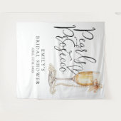 Hintergrund für Perlen und Prosecco-Brautparty Wandteppich (Vorderseite (Horizontal))