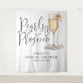 Hintergrund für Perlen und Prosecco-Brautparty Wandteppich (Vorderseite)