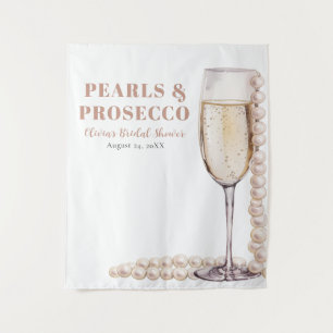 Hintergrund für Perlen und Prosecco-Brautparty Wandteppich