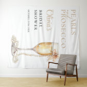 Hintergrund für Perlen und Prosecco-Brautparty Wandteppich (Beispiel (Horizontal))