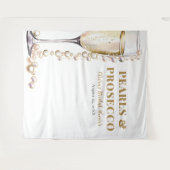 Hintergrund für Perlen und Prosecco-Brautparty Wandteppich (Vorderseite (Horizontal))