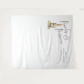 Hintergrund für Perlen und Prosecco-Brautparty Wandteppich (Vorderseite (Horizontal))