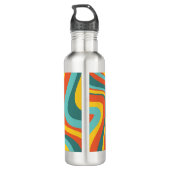 Hintergrund für Retro 70er-Wirbel Edelstahlflasche (Rückseite)