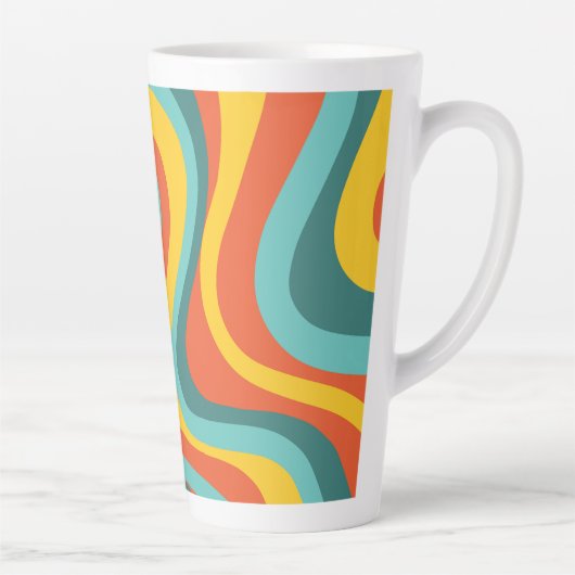 Hintergrund für Retro 70er-Wirbel Milchtasse (Rechts)